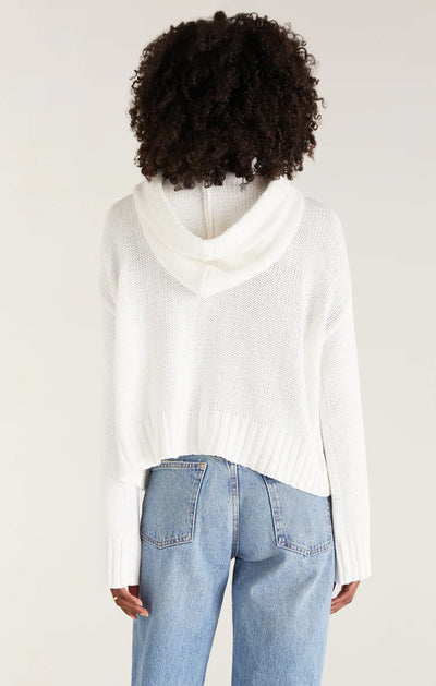 Z Supply Top - Harley Hoodie Sweater - White