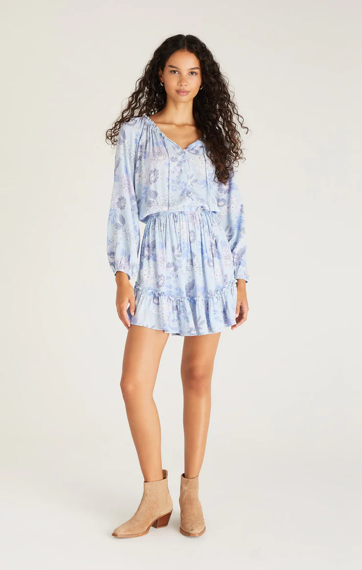 Z Supply Dress - Montecito Floral - Blue Bird
