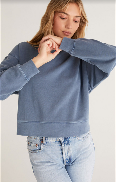 Z Supply Top - Cityscape Sweatshirt - Indigo